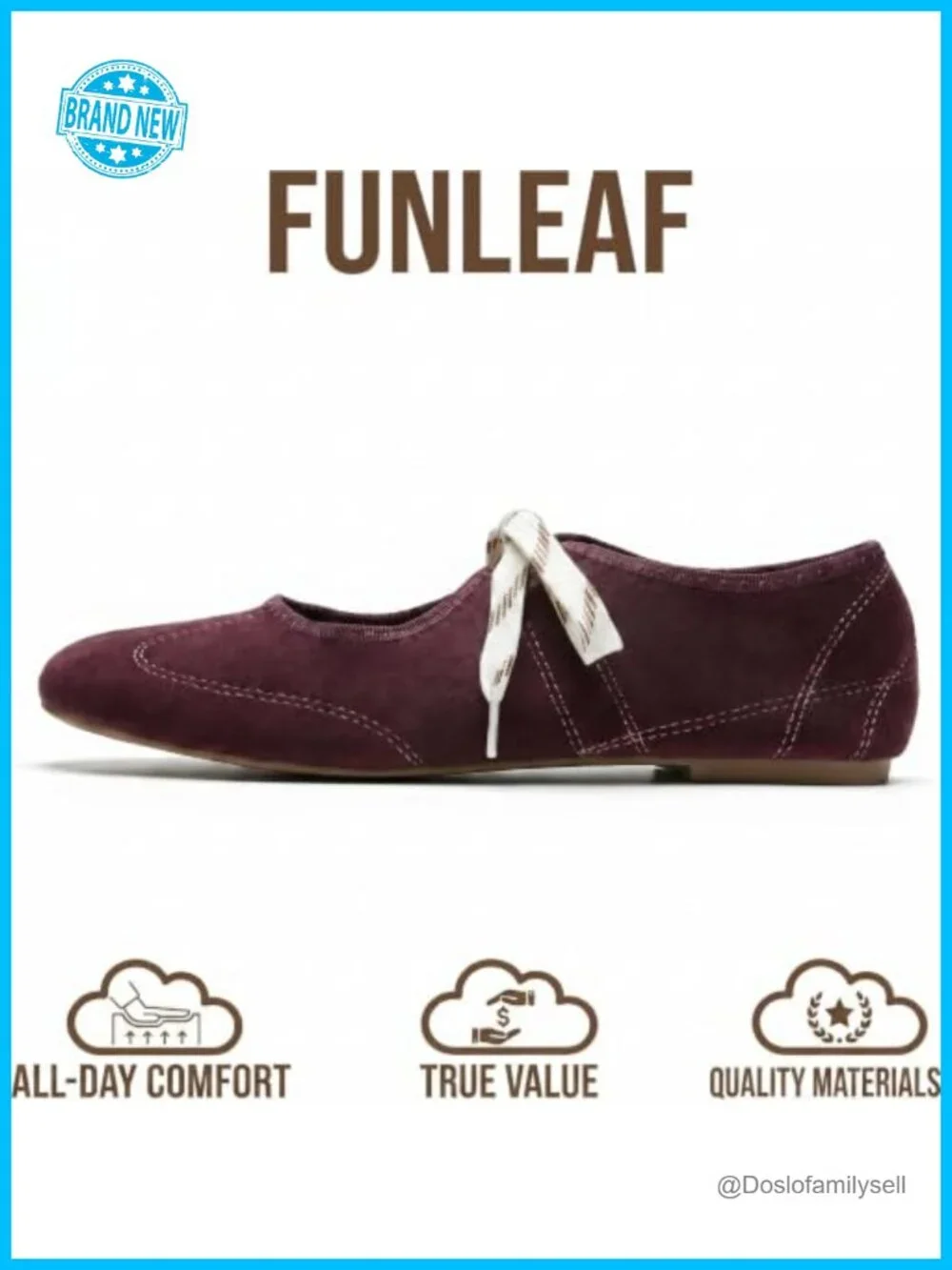 Women's Mary Jane Ballet Flats Faux Suede Memory Foam Non-Slip